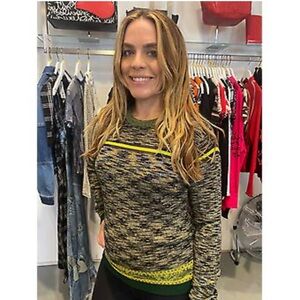 Desigual Woman's Fine Mottled Pullover Sweater Size LARGE